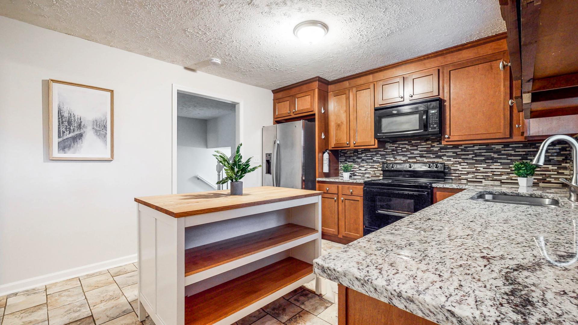 Common spaces including the kitchen