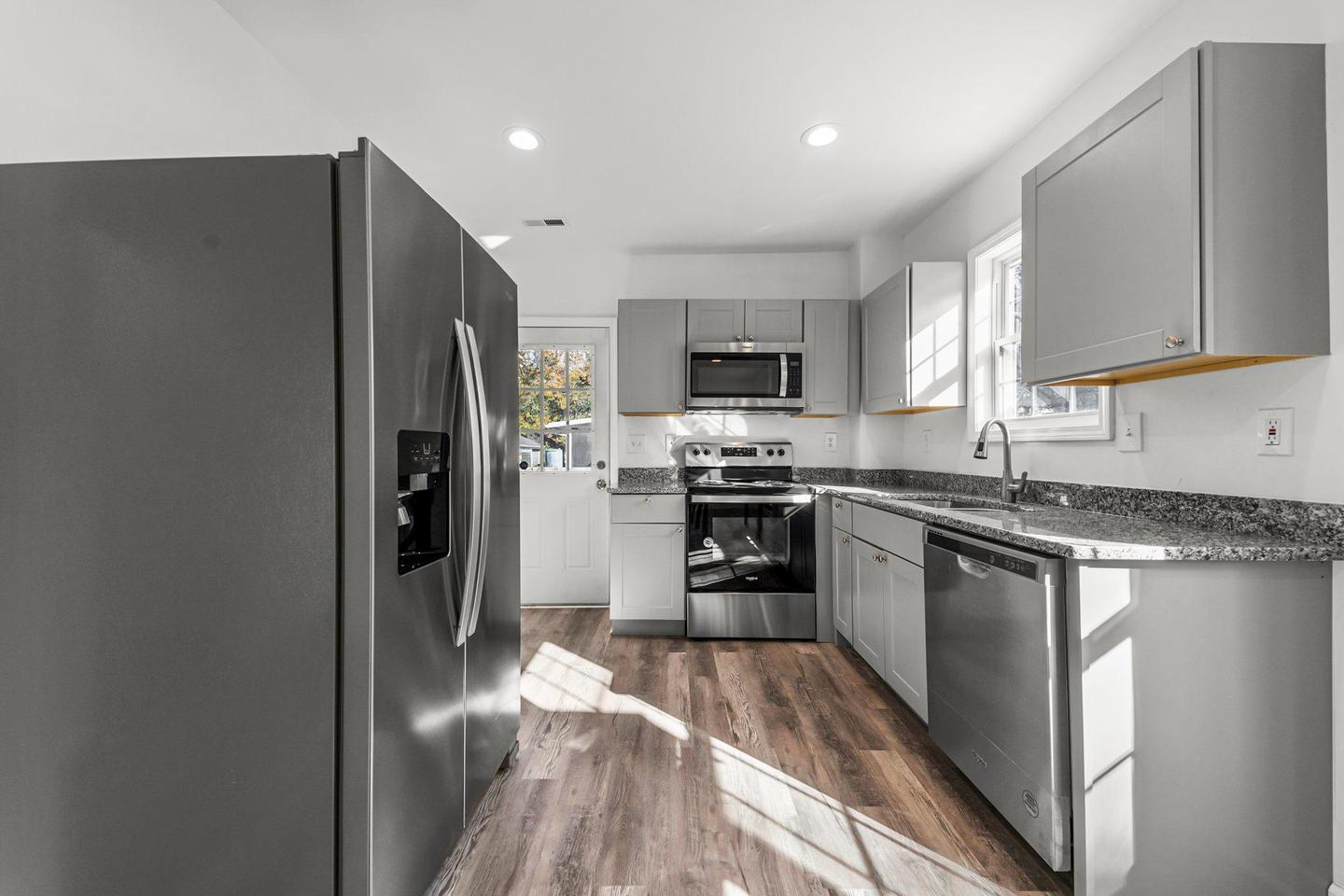 Common spaces including the kitchen