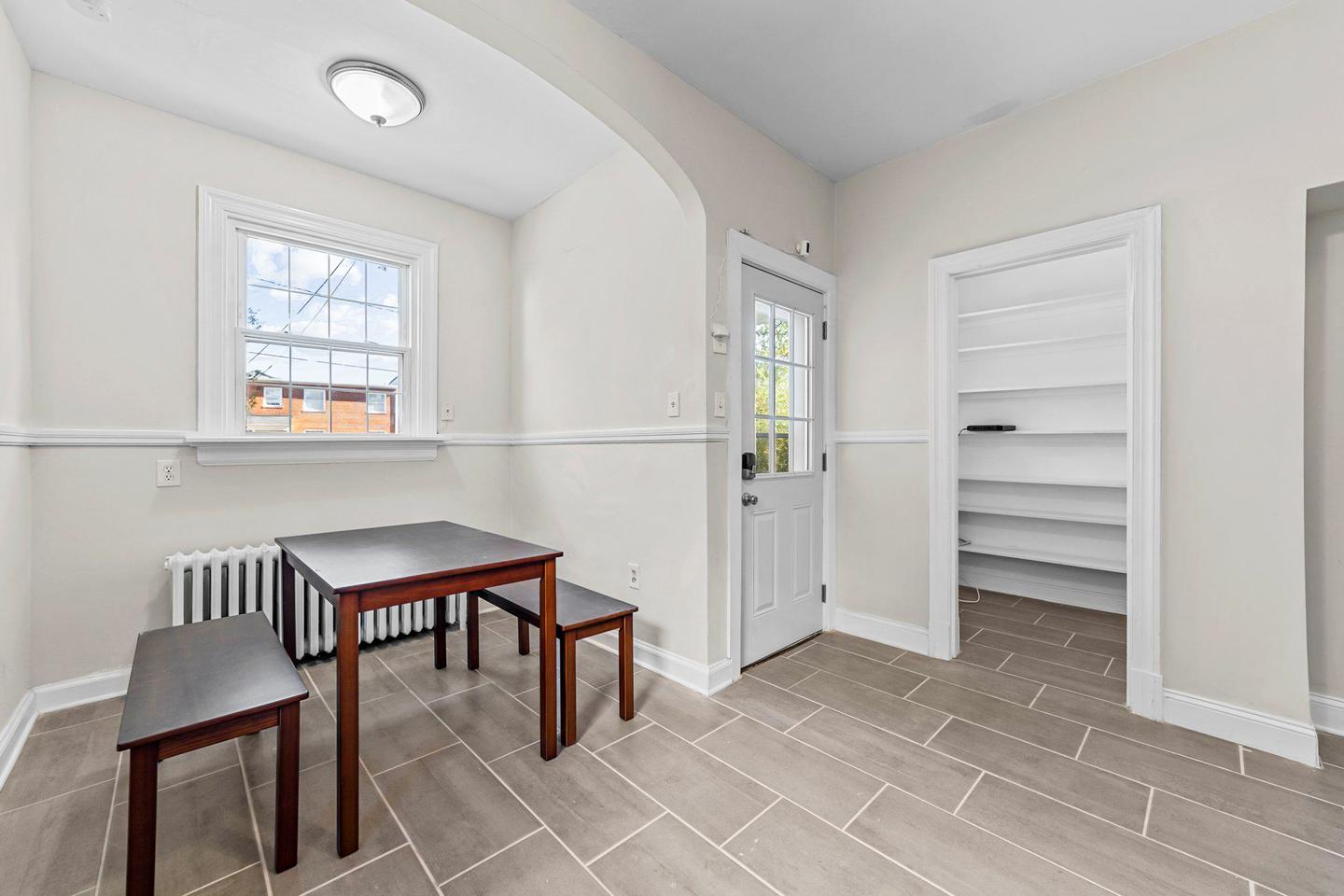 Common spaces including the kitchen