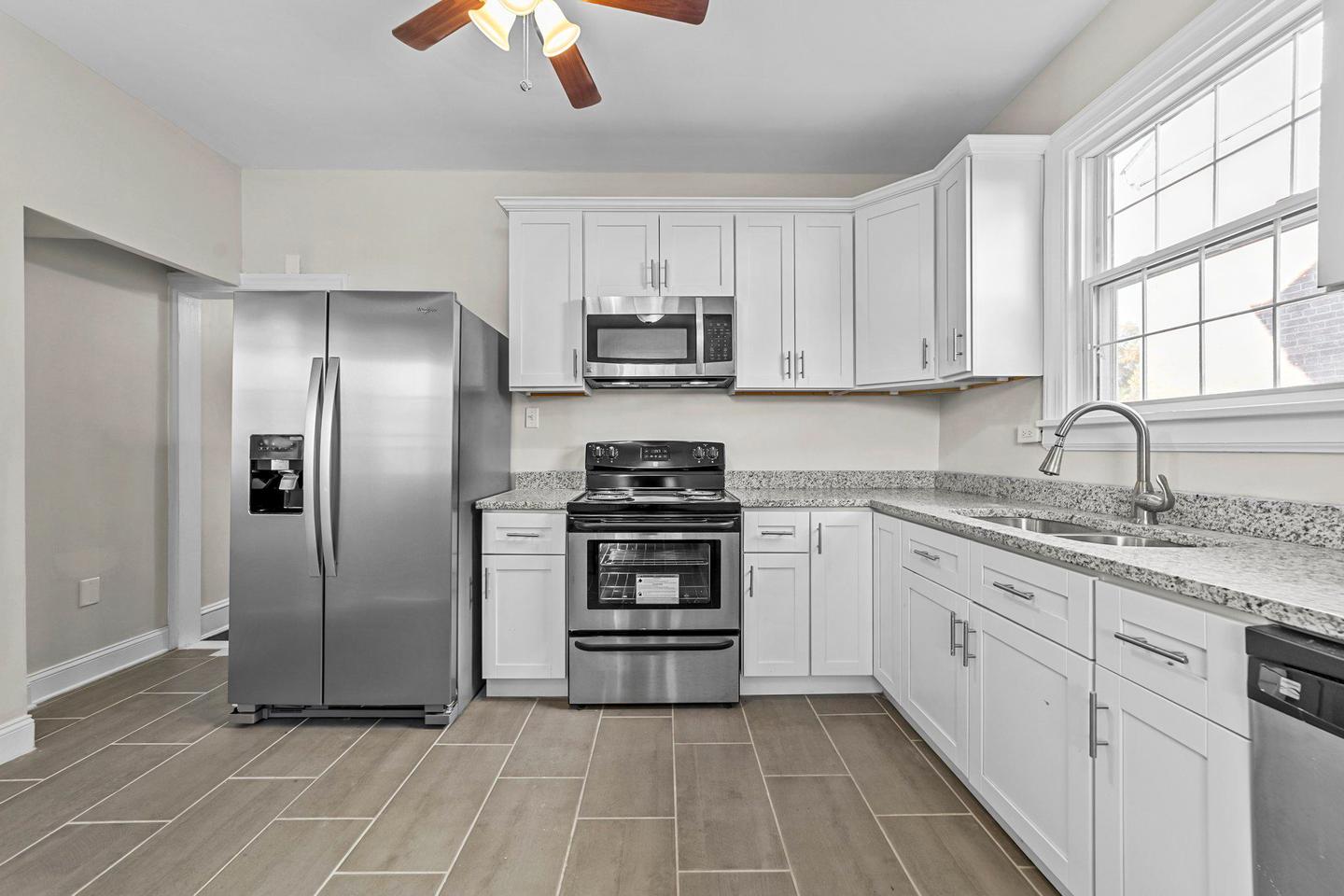 Common spaces including the kitchen
