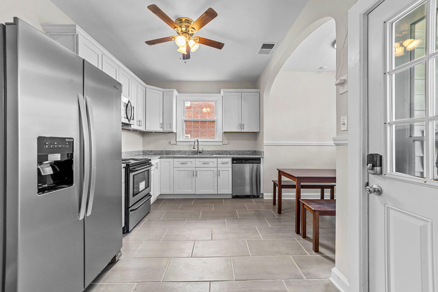 Common spaces including the kitchen