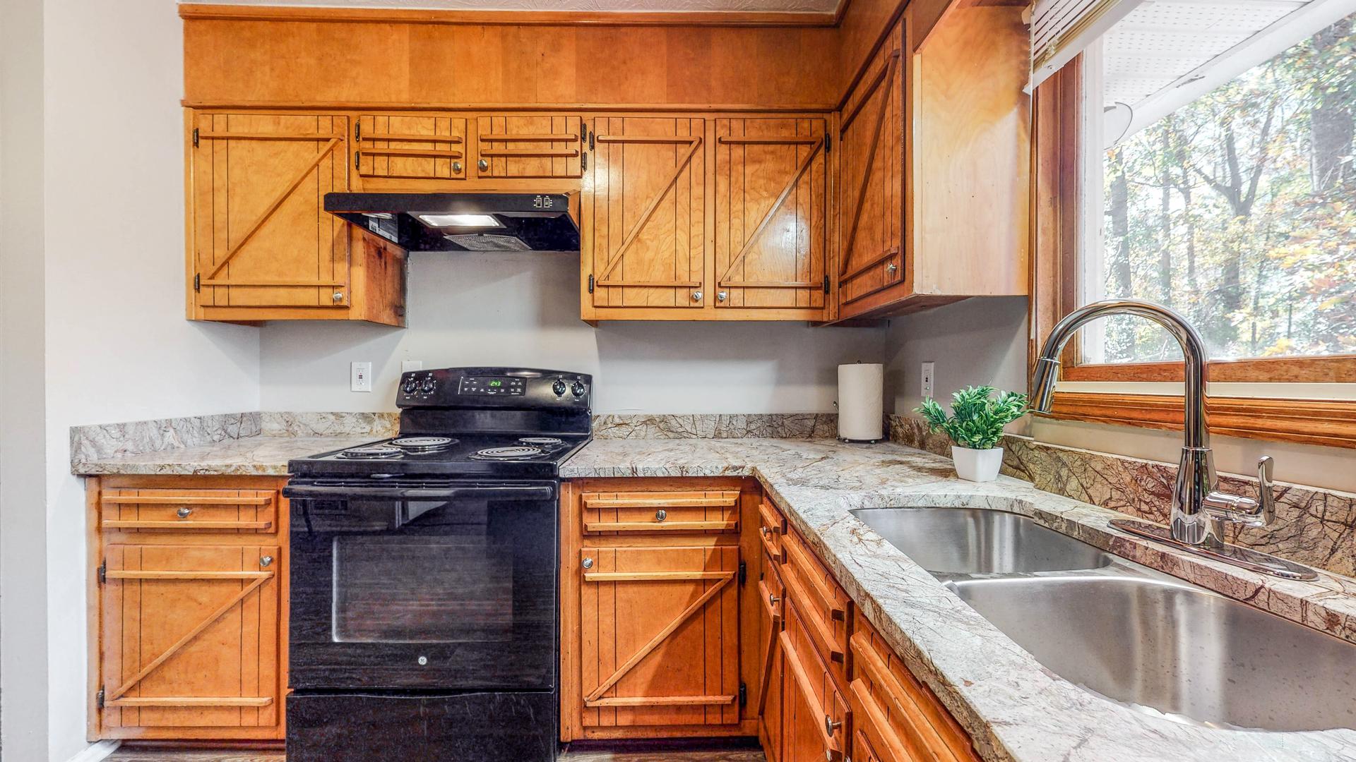 Common spaces including the kitchen