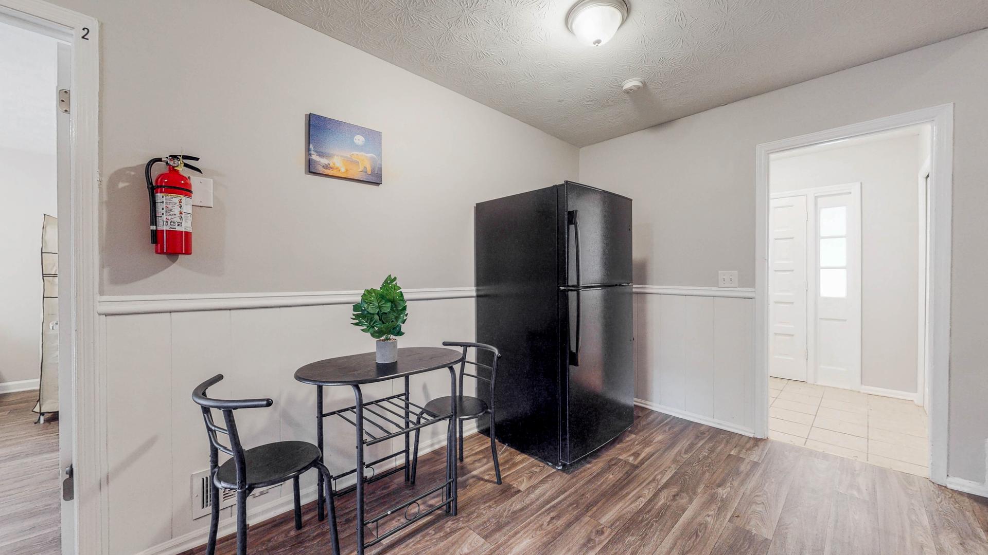 Common spaces including the kitchen