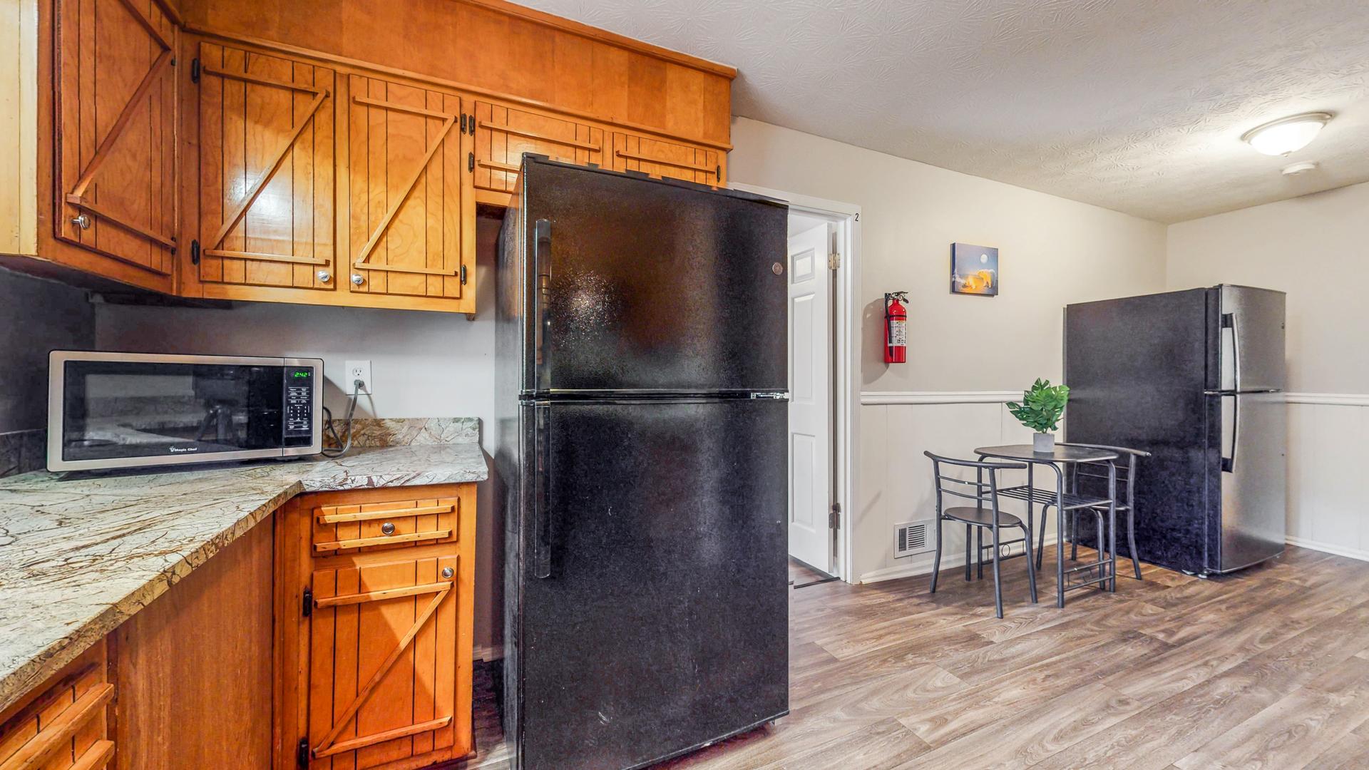 Common spaces including the kitchen
