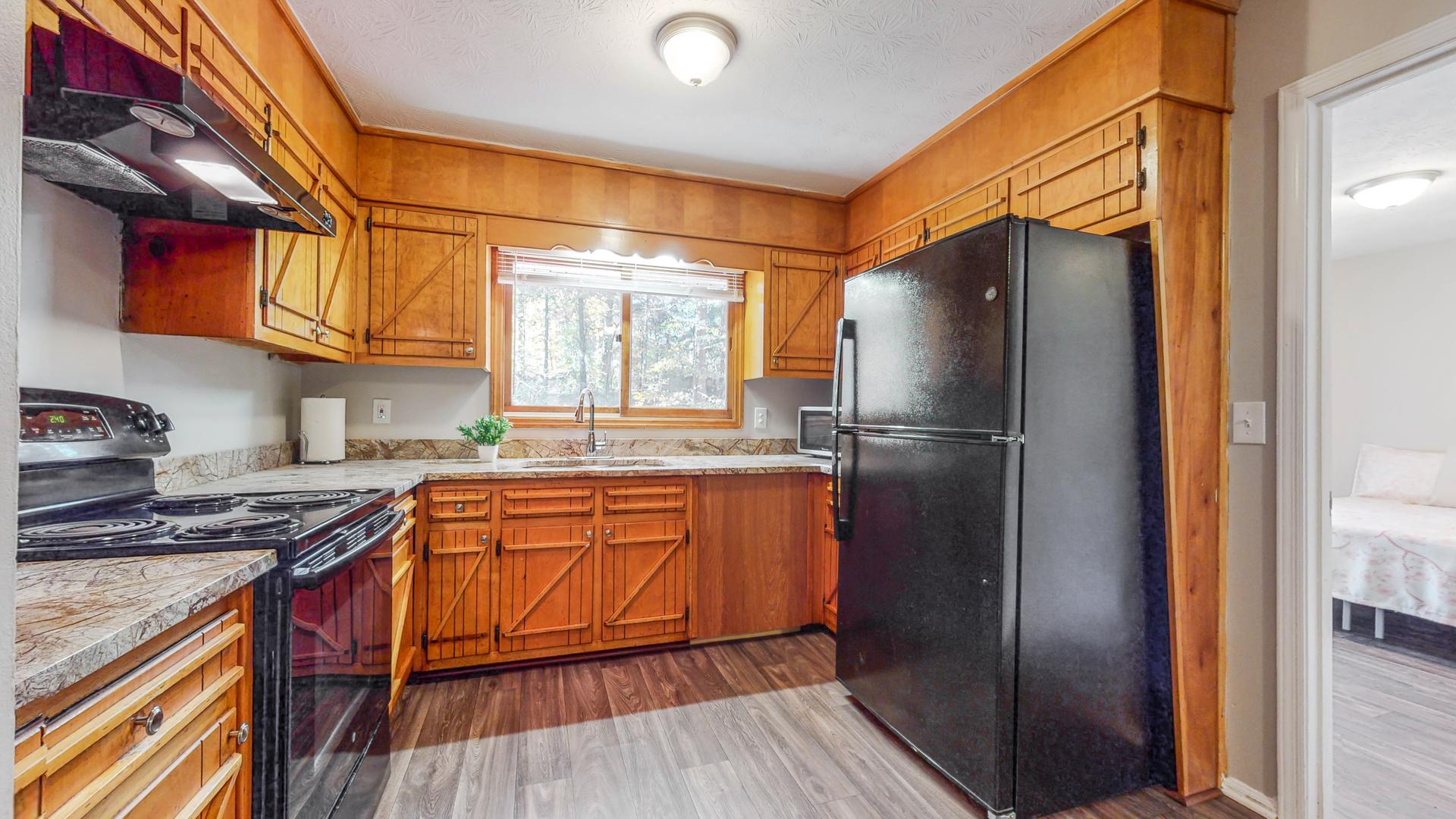 Common spaces including the kitchen