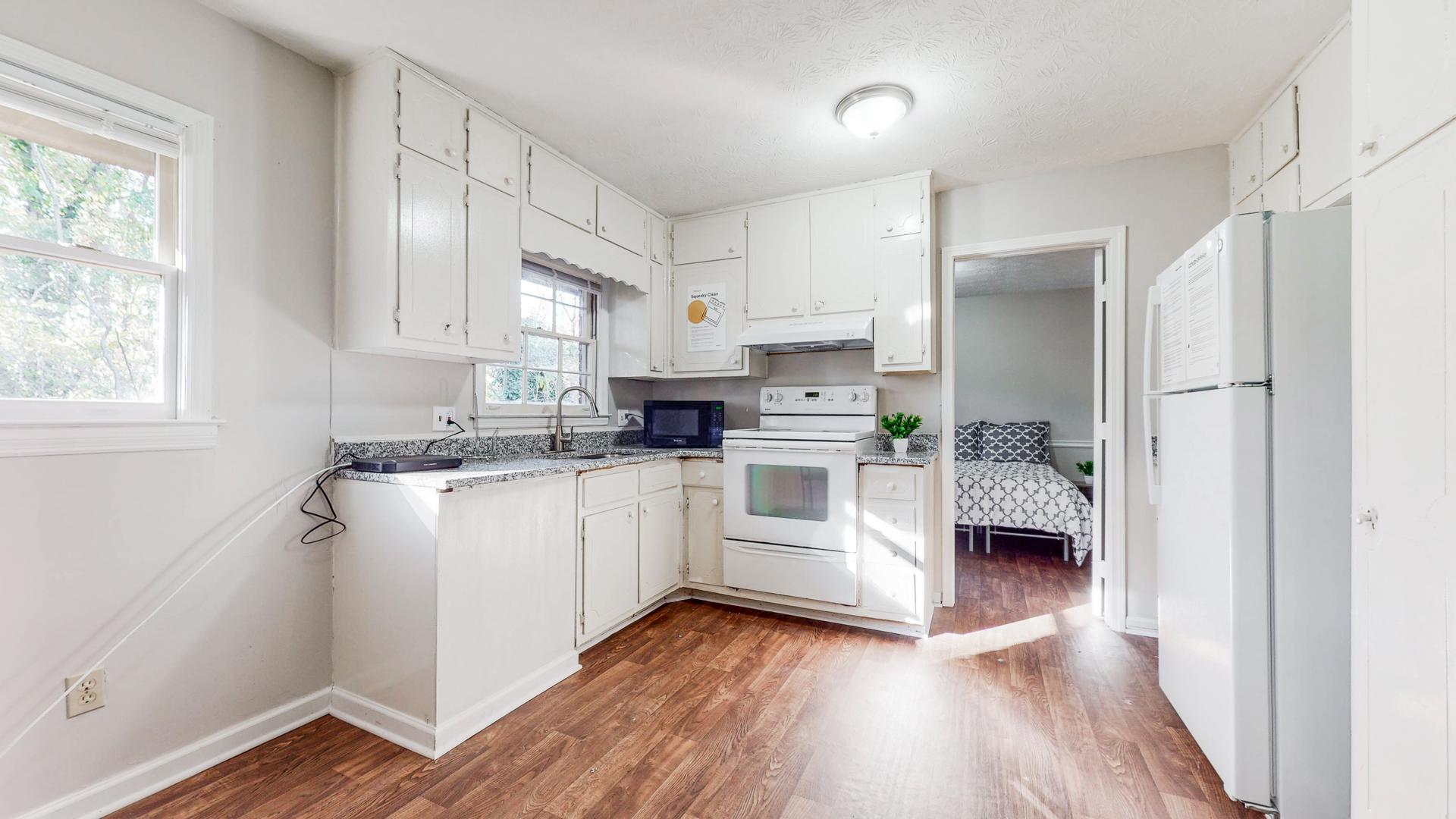 Common spaces including the kitchen