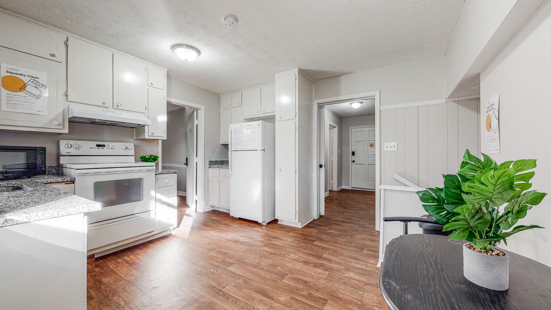Common spaces including the kitchen