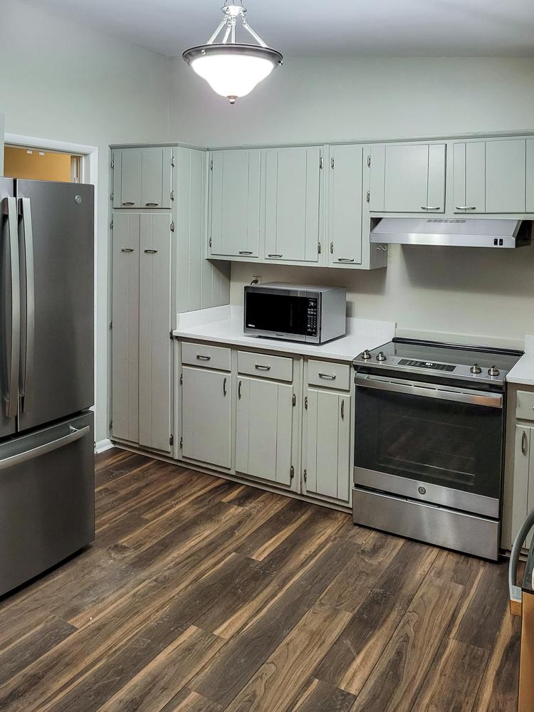 Common spaces including the kitchen