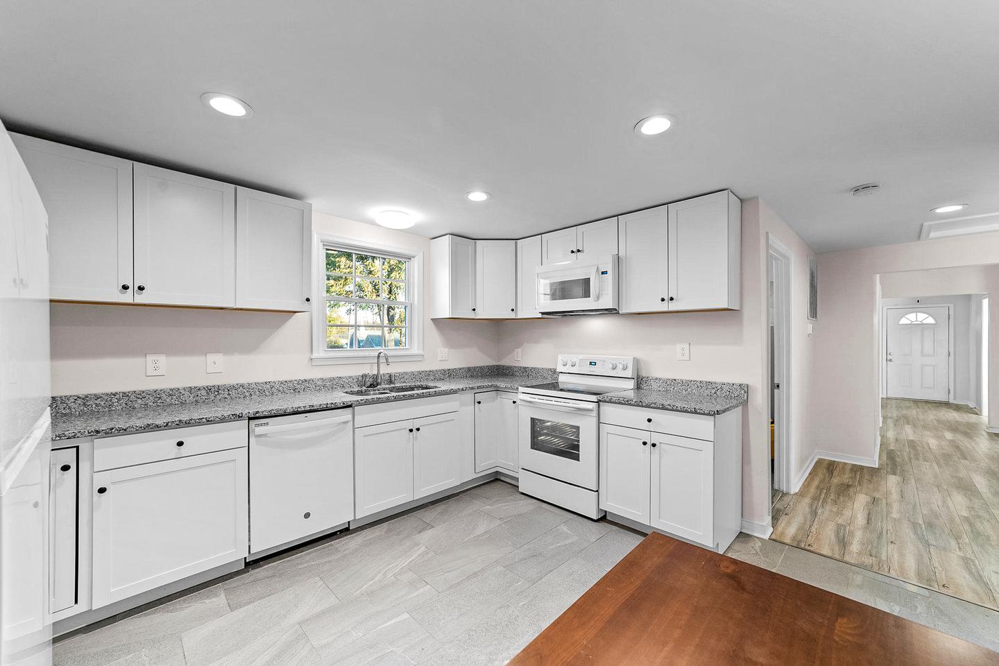 Common spaces including the kitchen