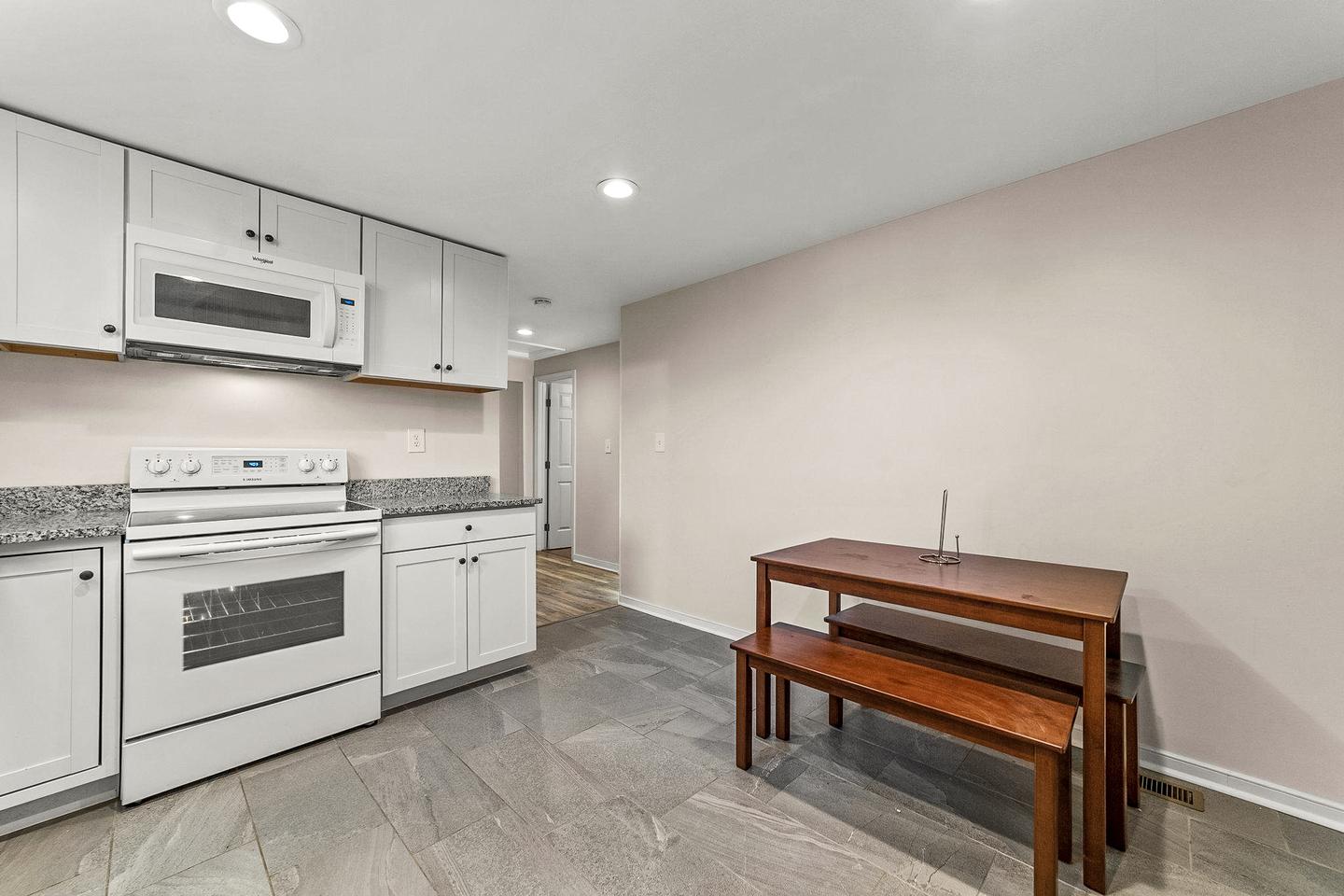 Common spaces including the kitchen