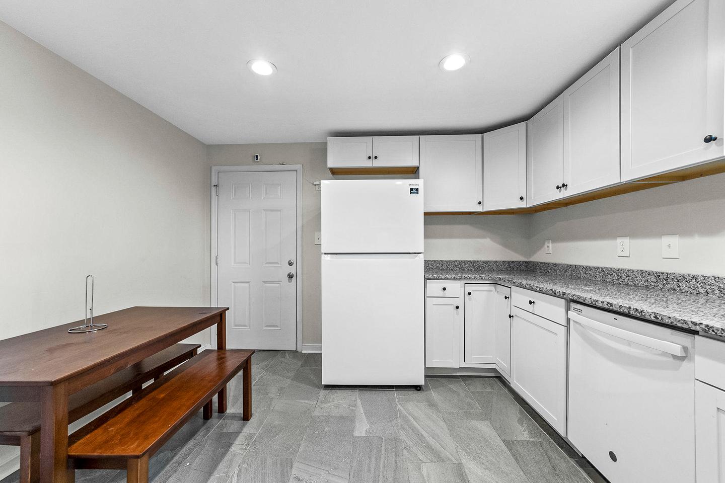 Common spaces including the kitchen