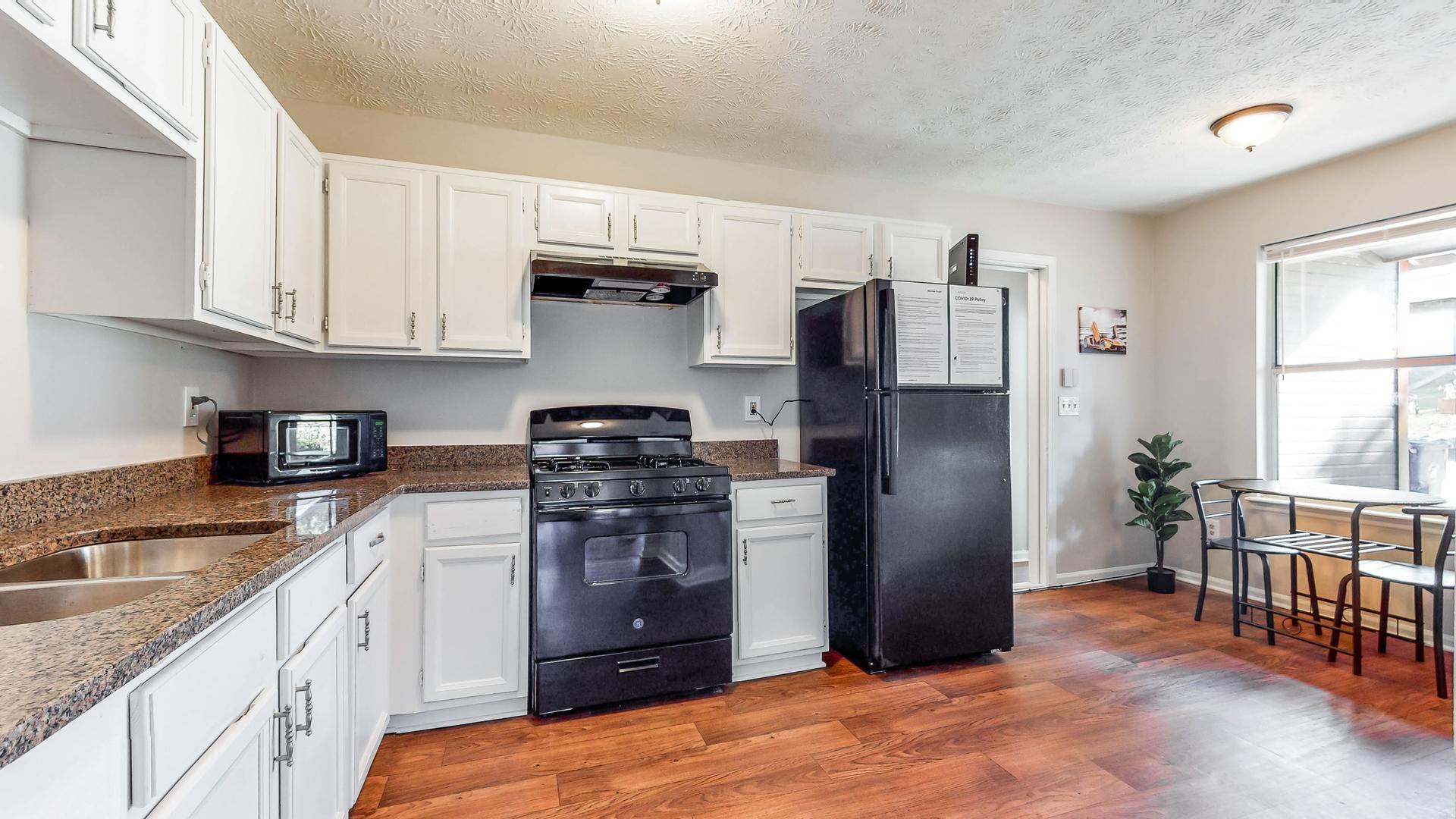 Common spaces including the kitchen