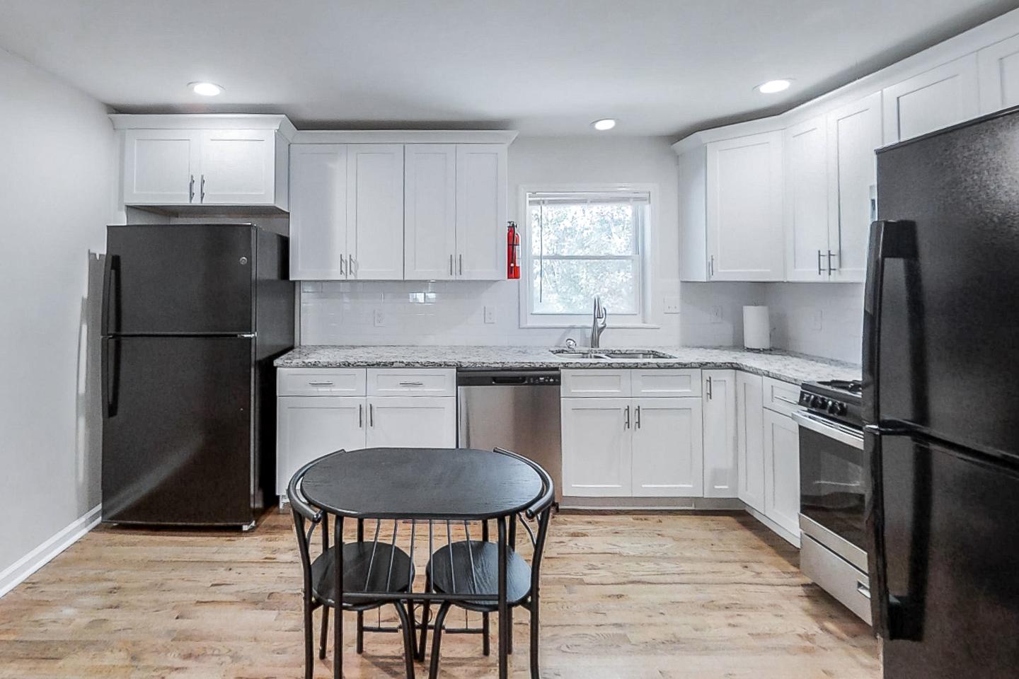 Common spaces including the kitchen
