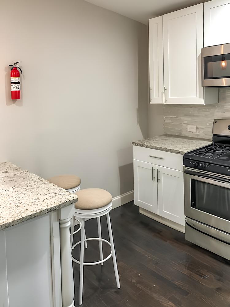 Common spaces including the kitchen