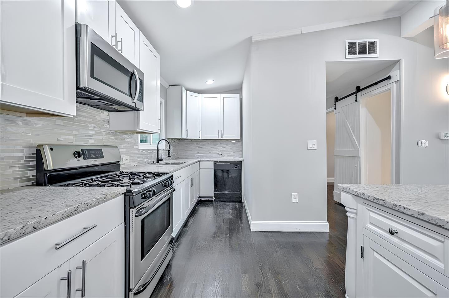Common spaces including the kitchen