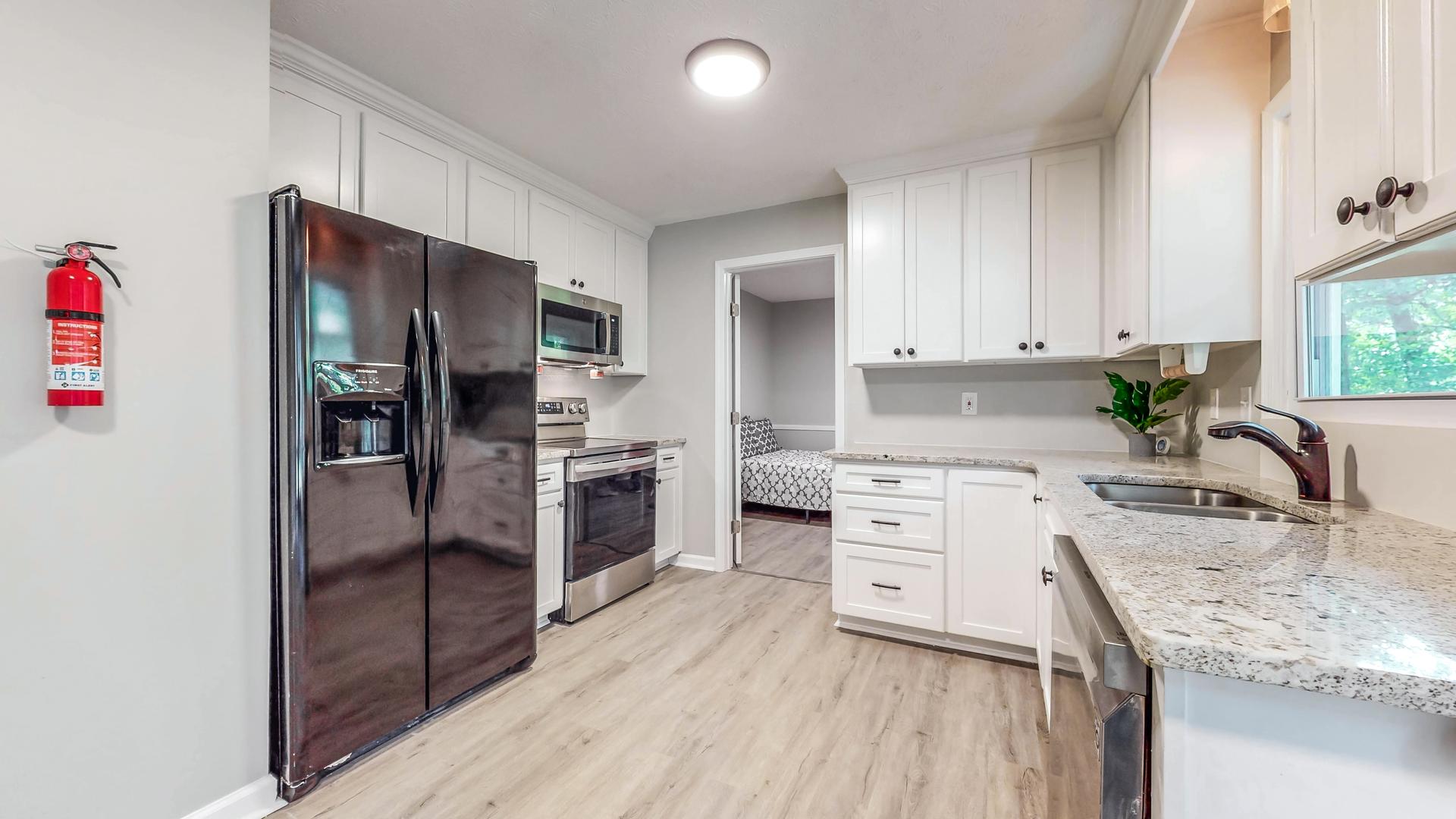 Common spaces including the kitchen