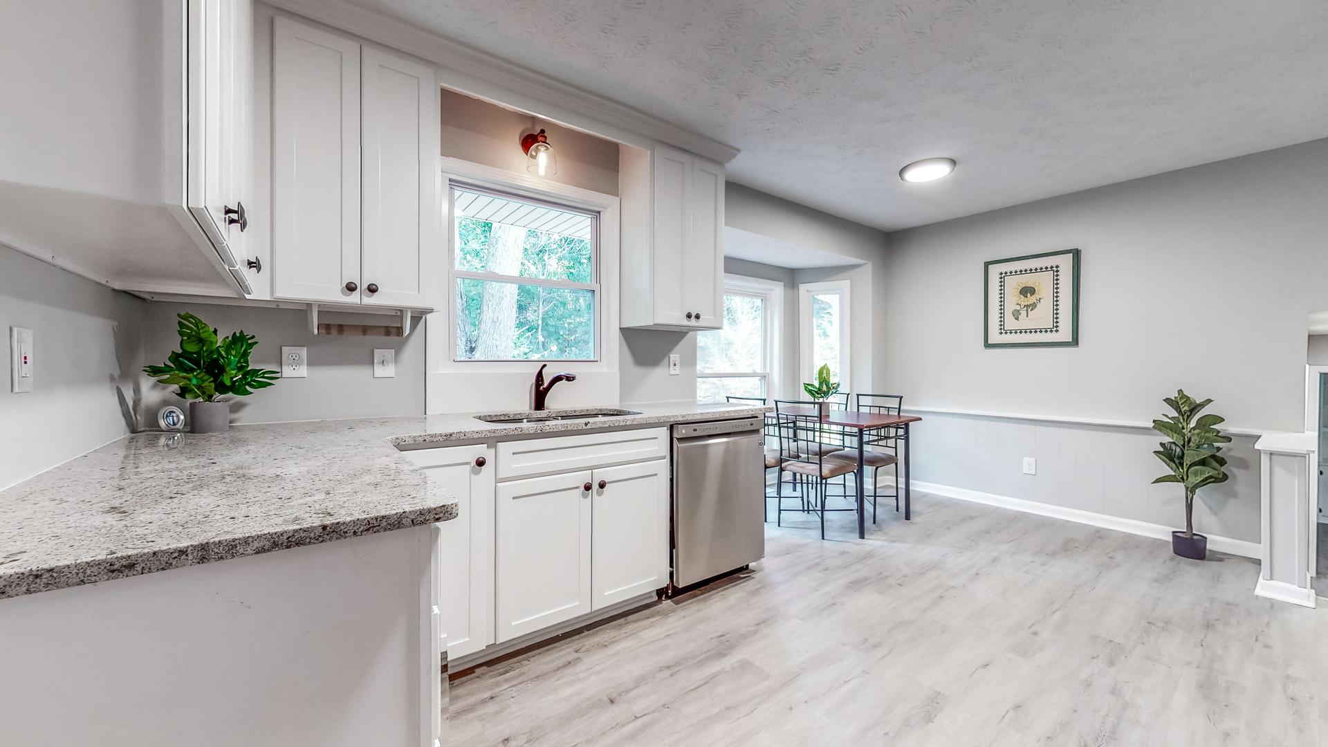 Common spaces including the kitchen