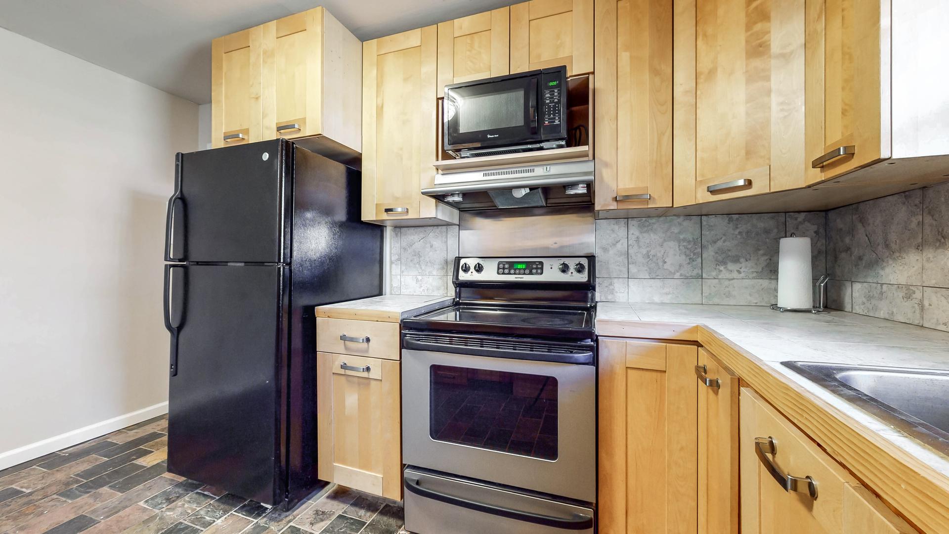 Common spaces including the kitchen