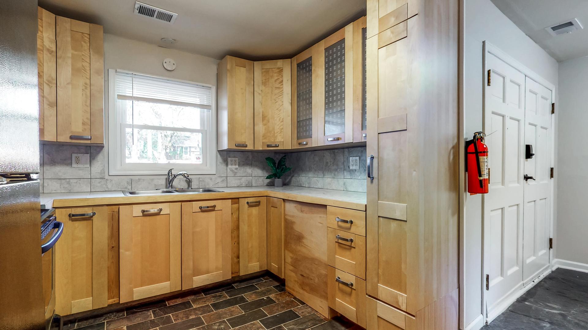 Common spaces including the kitchen