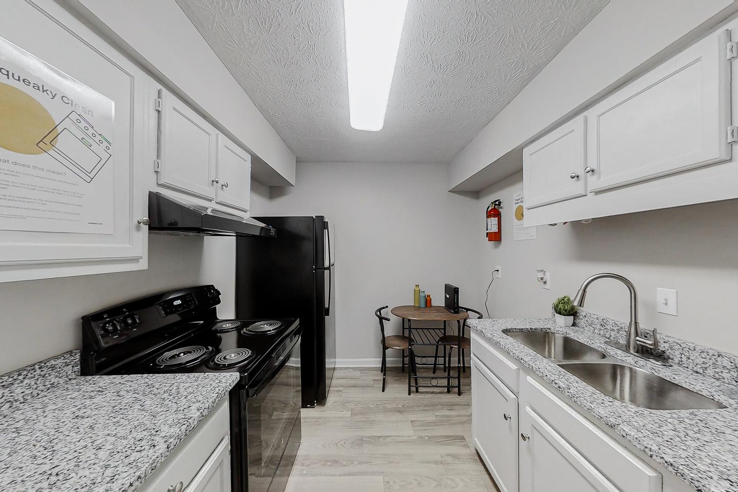 Common spaces including the kitchen