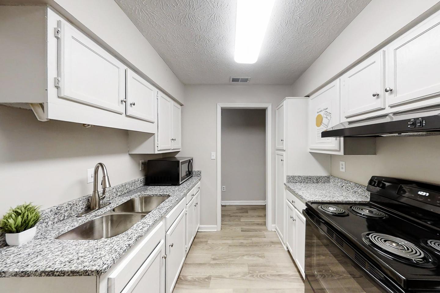 Common spaces including the kitchen