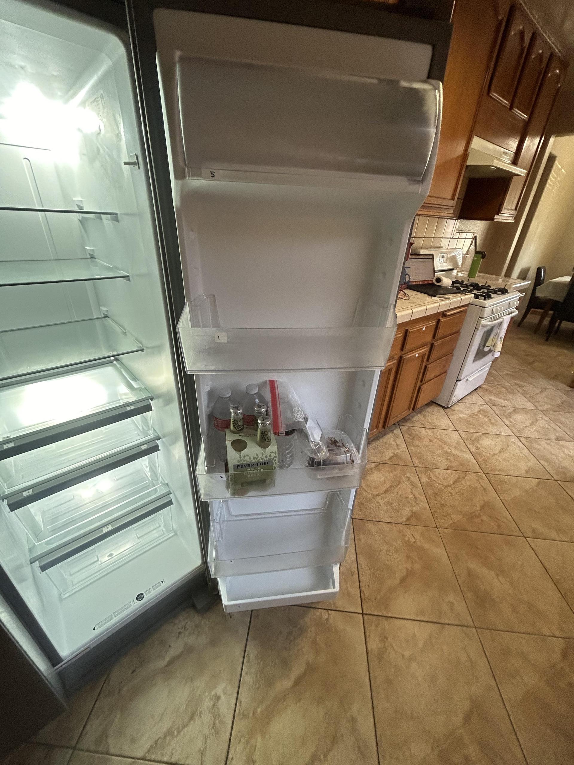 Dedicated shelves  in refrigerator door