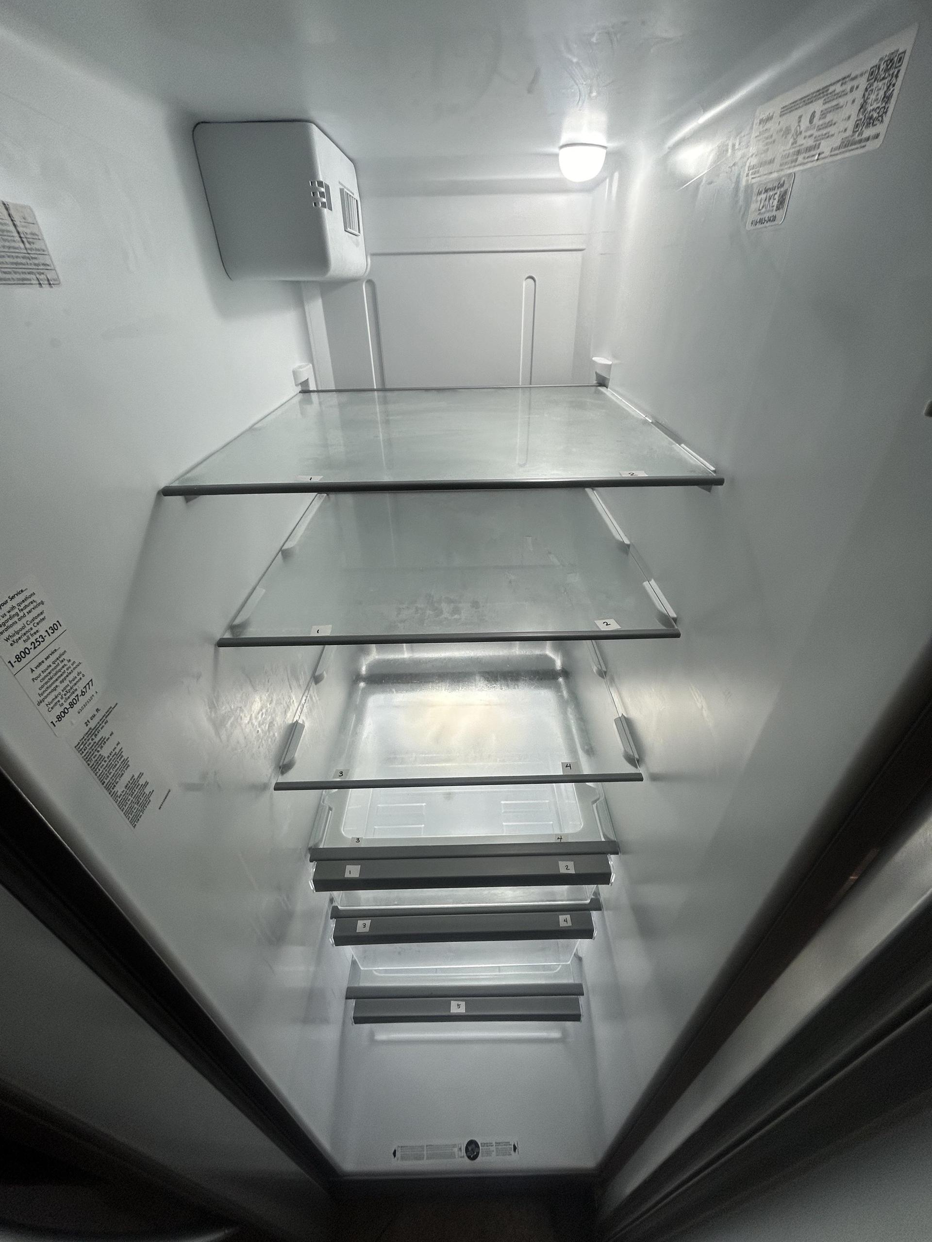 Dedicated shelves in refrigerator