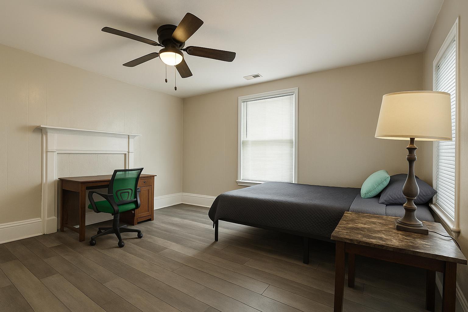 Large room with desk, Dresser and Closet