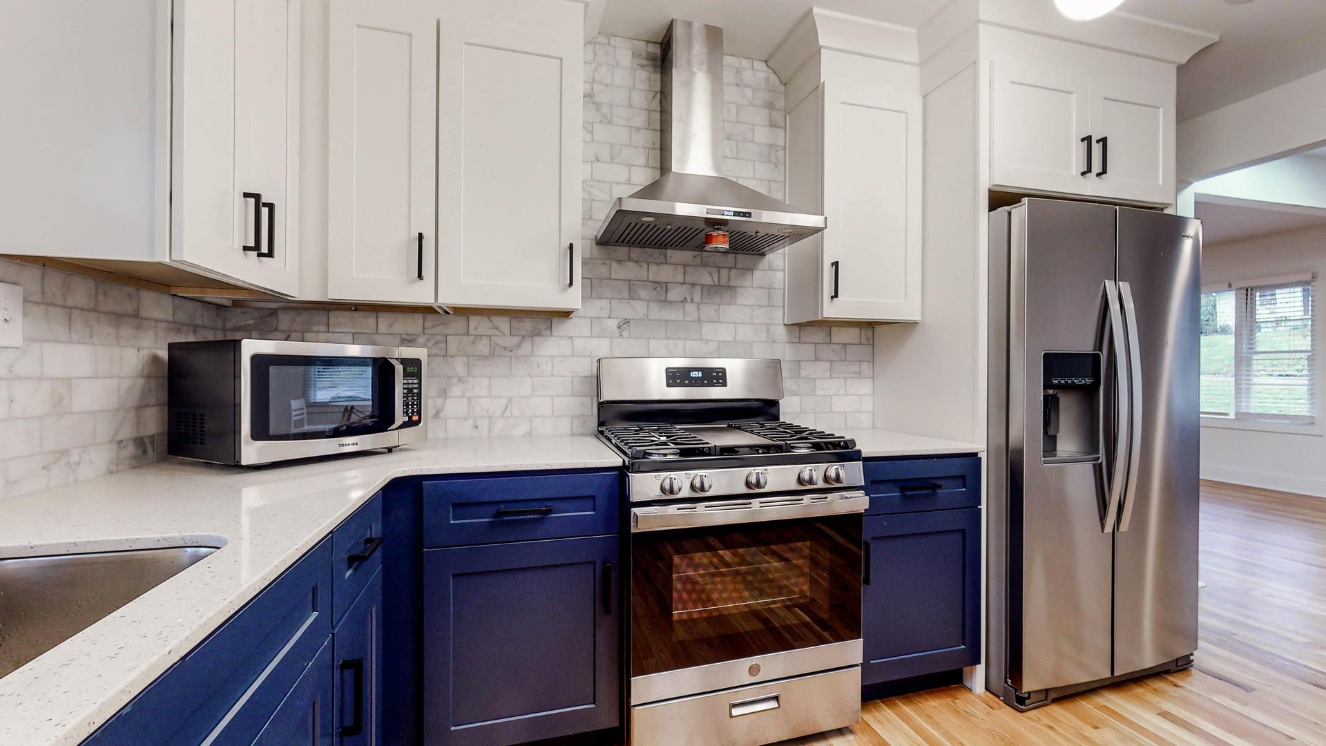 Common spaces including the kitchen