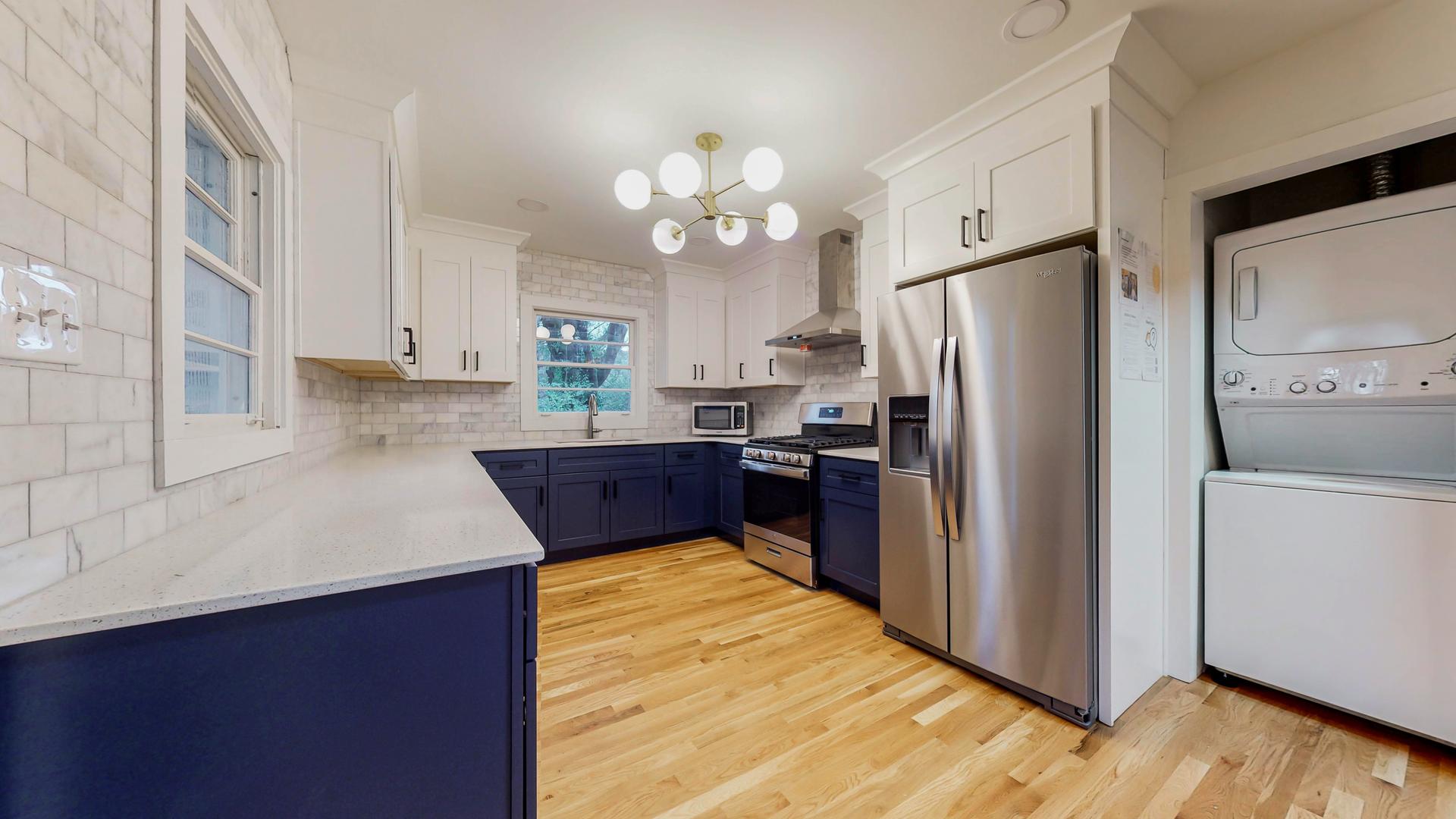 Common spaces including the kitchen