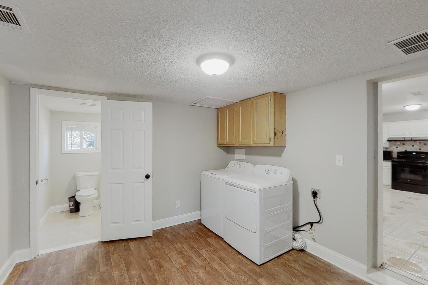 Common spaces including the kitchen