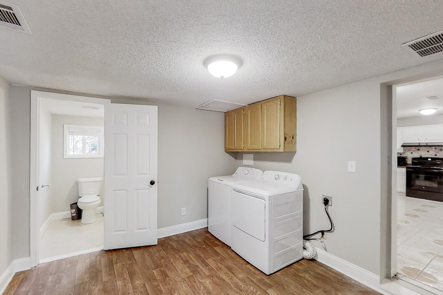 Common spaces including the kitchen