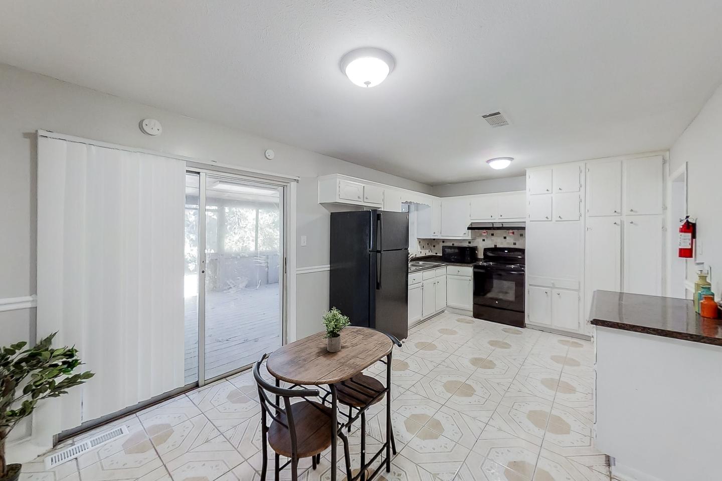 Common spaces including the kitchen