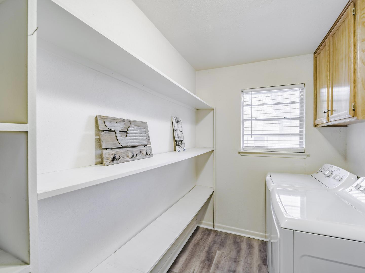 Common spaces including the kitchen