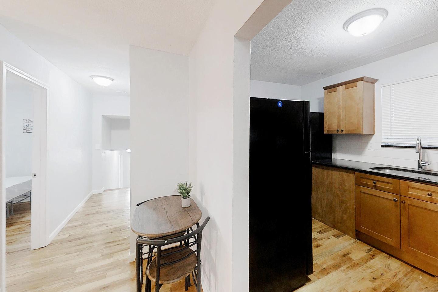 Common spaces including the kitchen