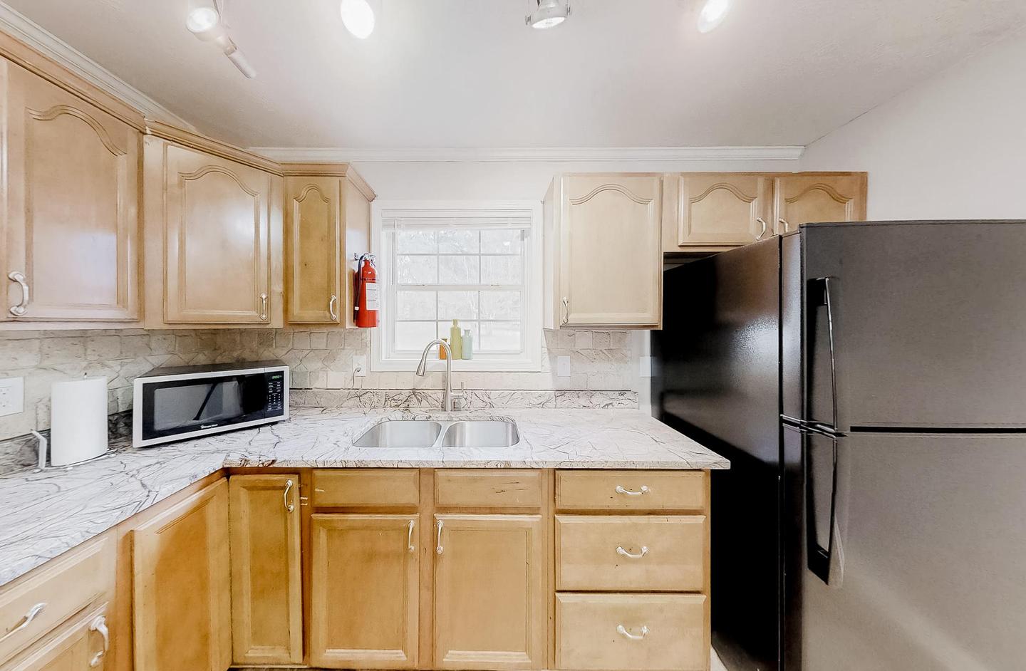 Common spaces including the kitchen