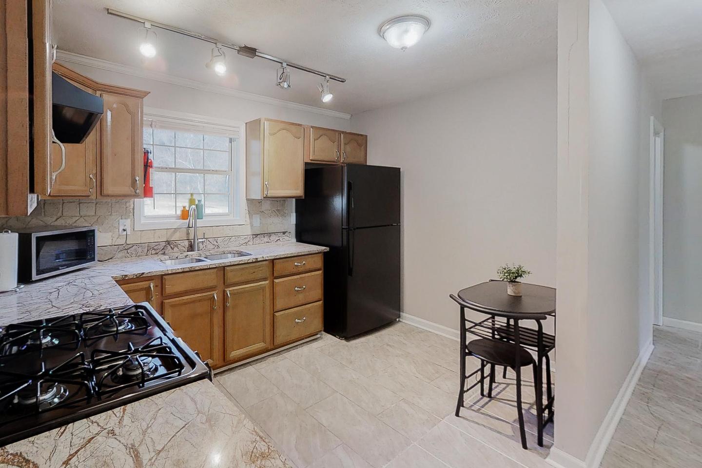 Common spaces including the kitchen