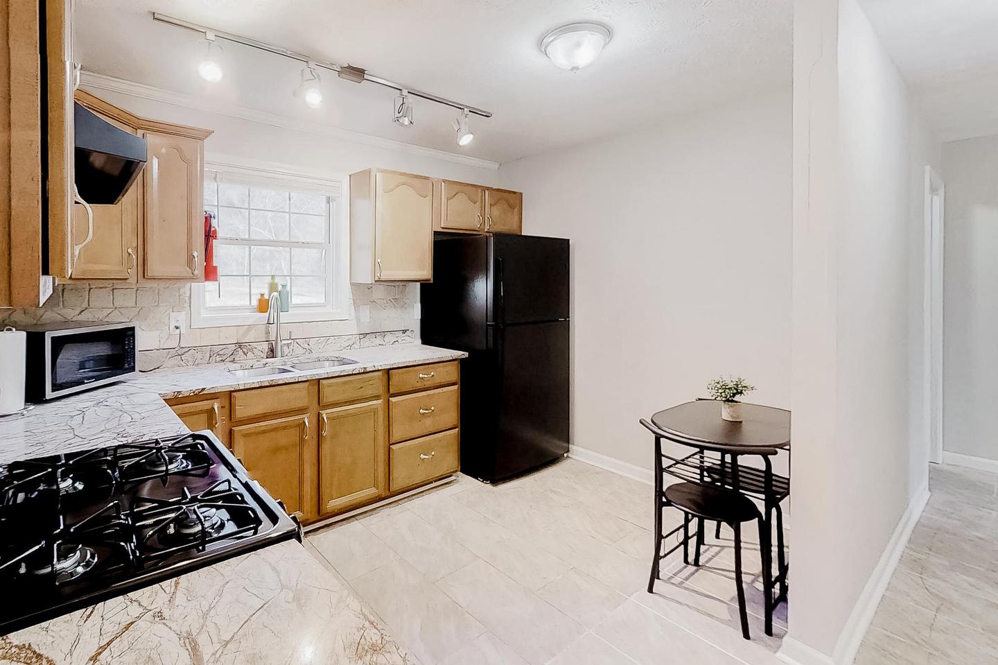 Common spaces including the kitchen