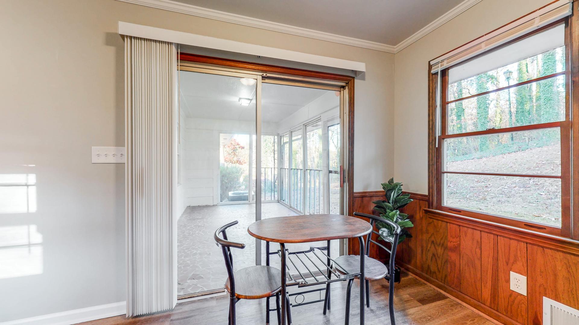 Common spaces including the kitchen