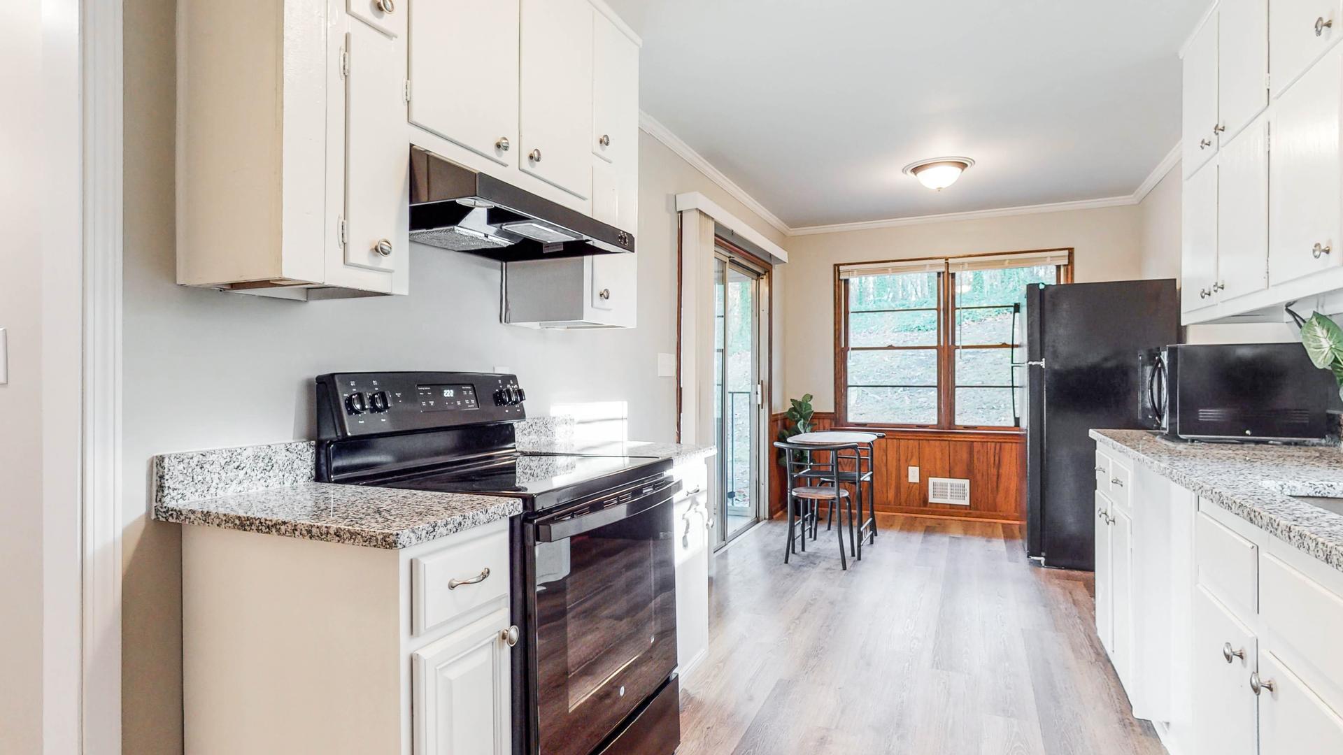 Common spaces including the kitchen