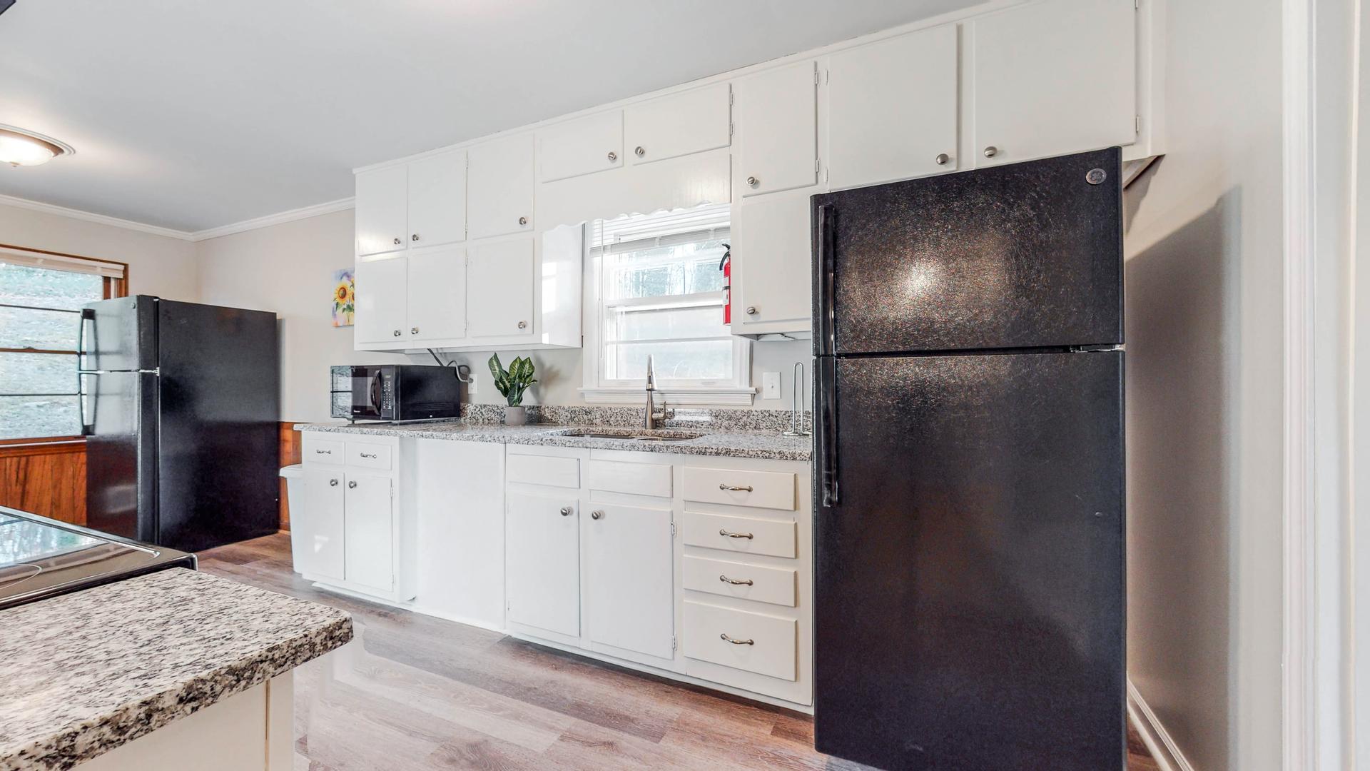 Common spaces including the kitchen