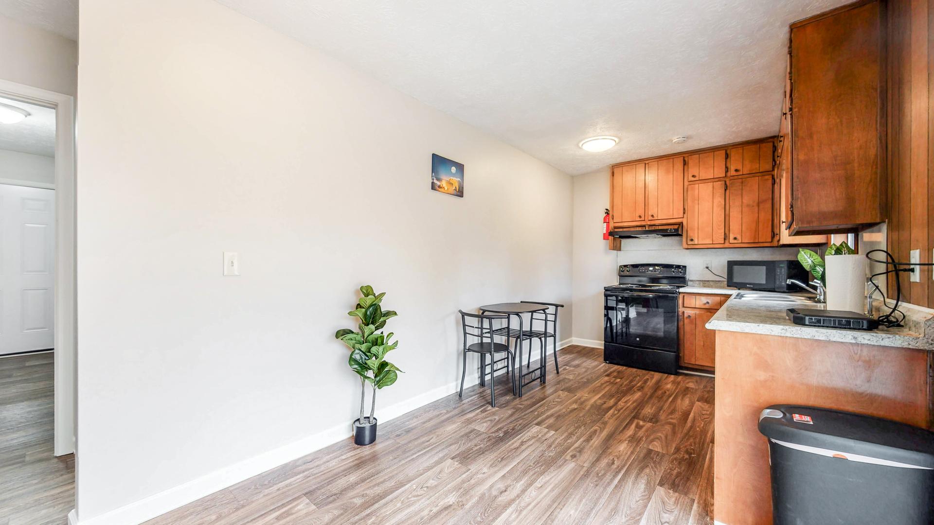 Common spaces including the kitchen