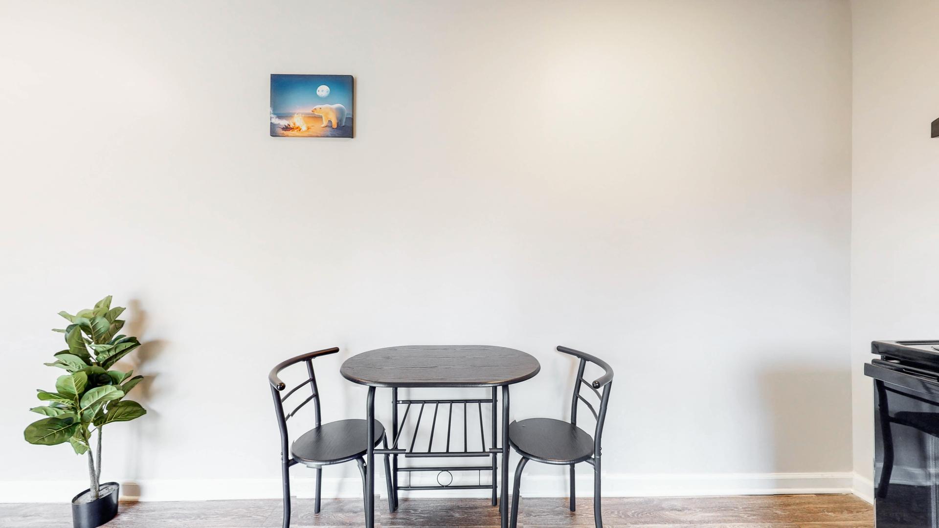 Common spaces including the kitchen