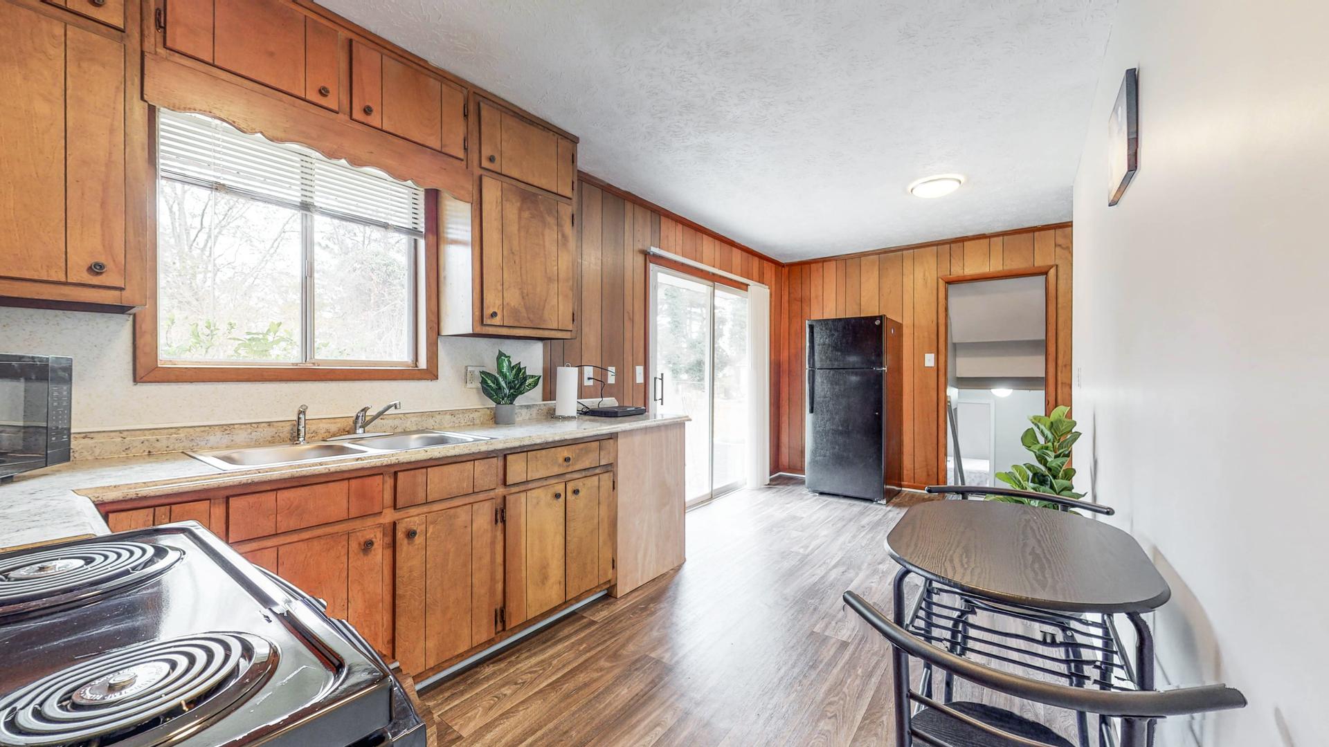 Common spaces including the kitchen
