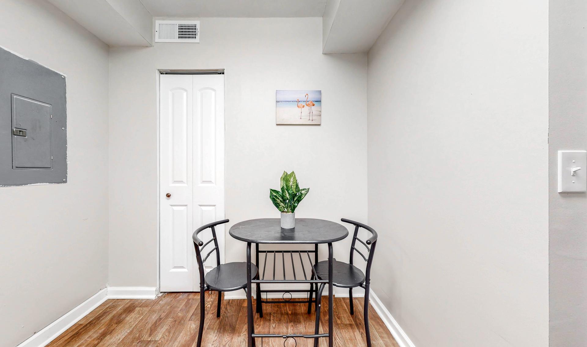 Common spaces including the kitchen
