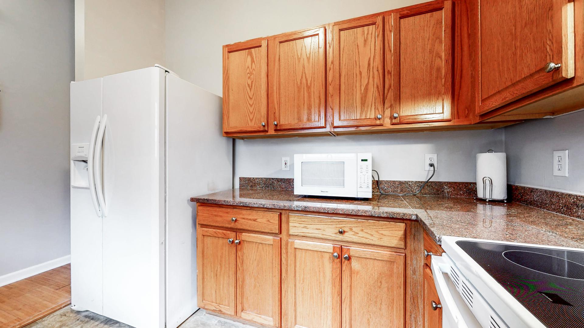 Common spaces including the kitchen