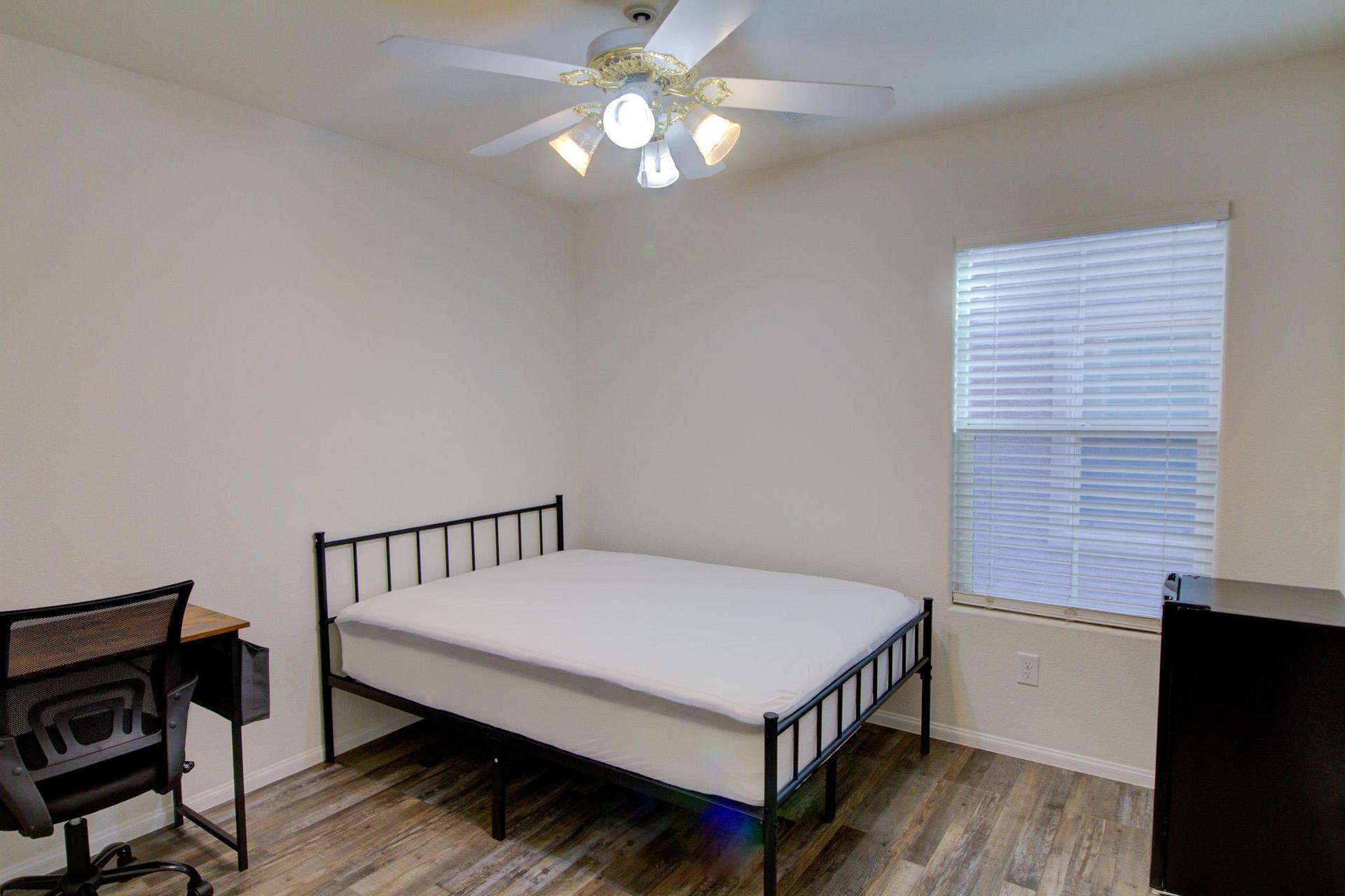 Mini Fridge and Desk