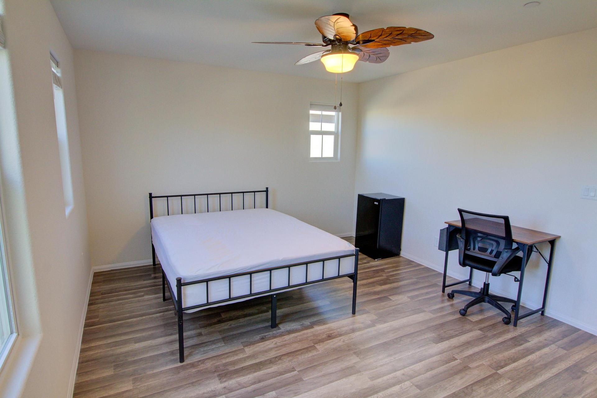 Desk and 
mini fridge Removed