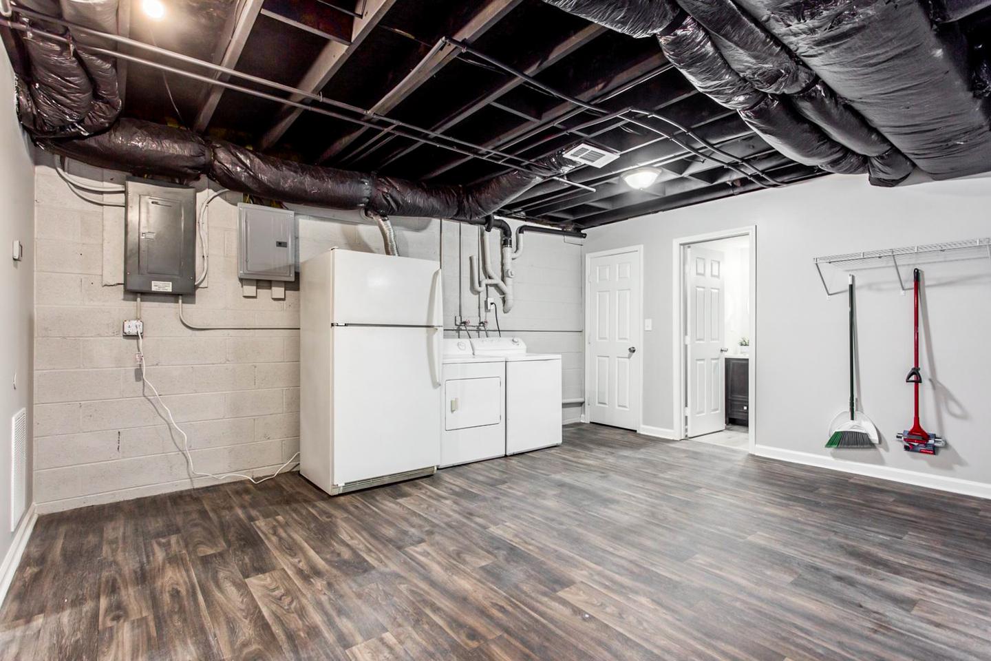 Common spaces including the kitchen