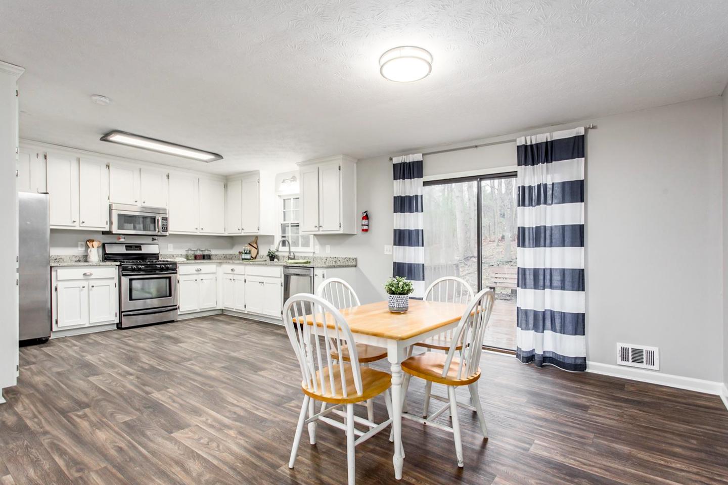 Common spaces including the kitchen